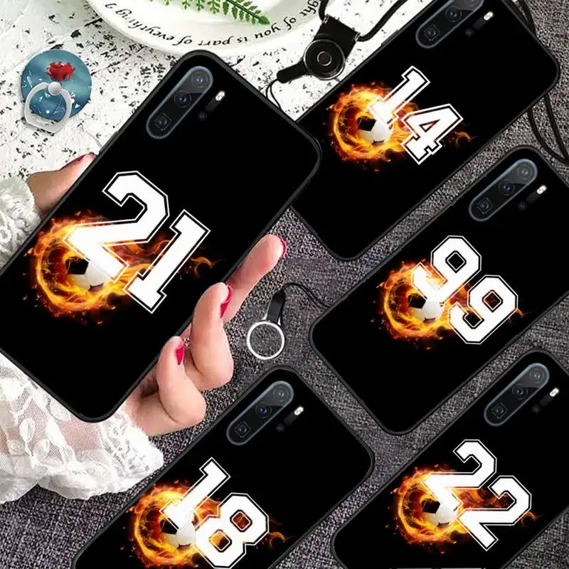 

Football Lucky number And letter Phone Case For Huawei P9 P10 P20 P30 Pro Lite smart Mate 10 Lite 20 Y5 Y6 Y7 2018 2019
