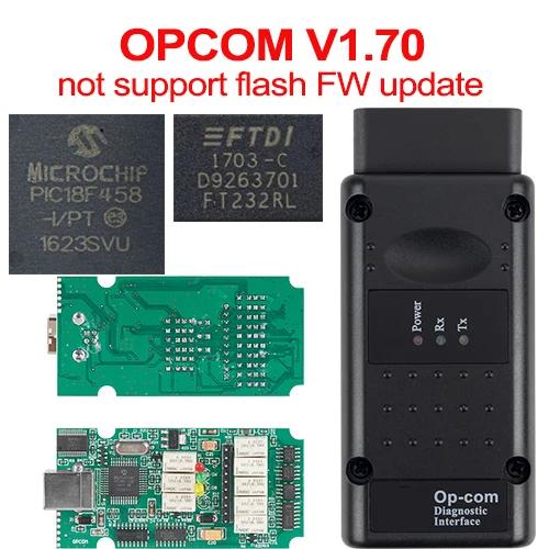 5 шт. OPCOM для Opel V1.65/V1.7/V1.78/V1.99 с PIC18F458 FTDI op-com OBD2 диагностический инструмент op com интерфейс can-шины obd сканер - Цвет: OPCOM V1.7 type1