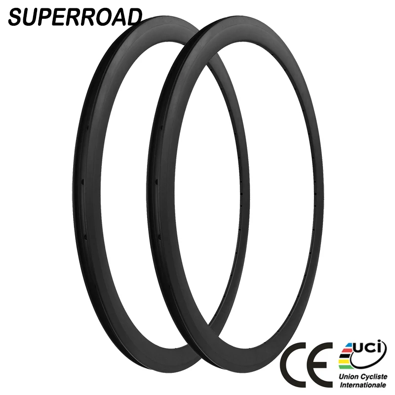 Высокое качество Superroad 23 мм в ширину 38 мм Глубокий китайский карбоновый дорожный велосипед бескамерные диски 700C