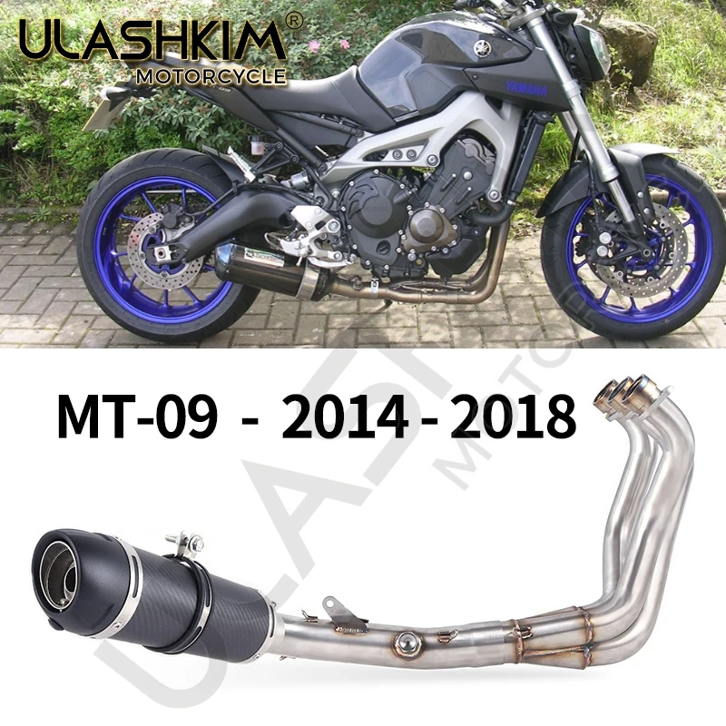 

Мотоцикл Полная система глушитель Escape средняя труба без шнуровки для Yamaha MT09 FZ09 MT-09 FZ-09 MT FZ 09 2013-2020