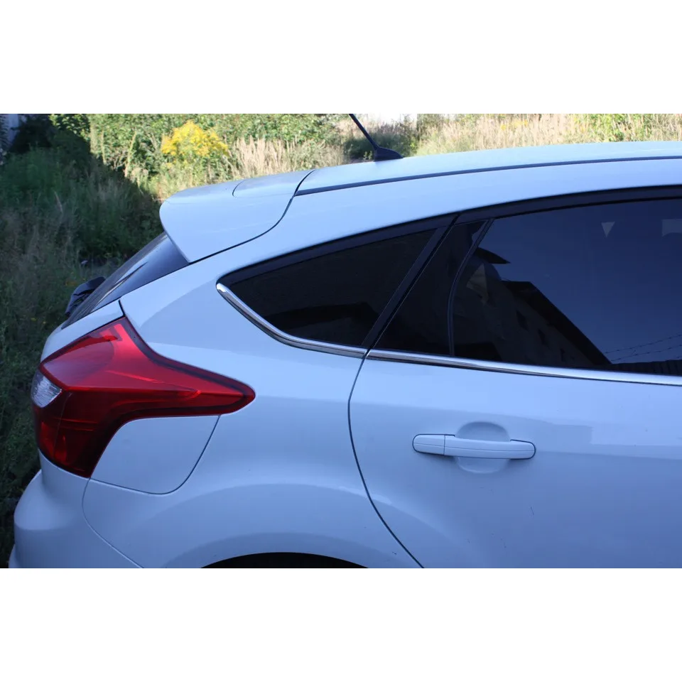 Chrome mouldings bottom Chrome Ford Focus 3 2011 2012 2013 strip door window moulding