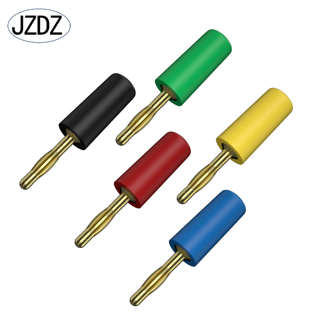 JZDZ 10pcs 2mm Banana Plug Electrical Connector Adaptor 5 Colors J.10002