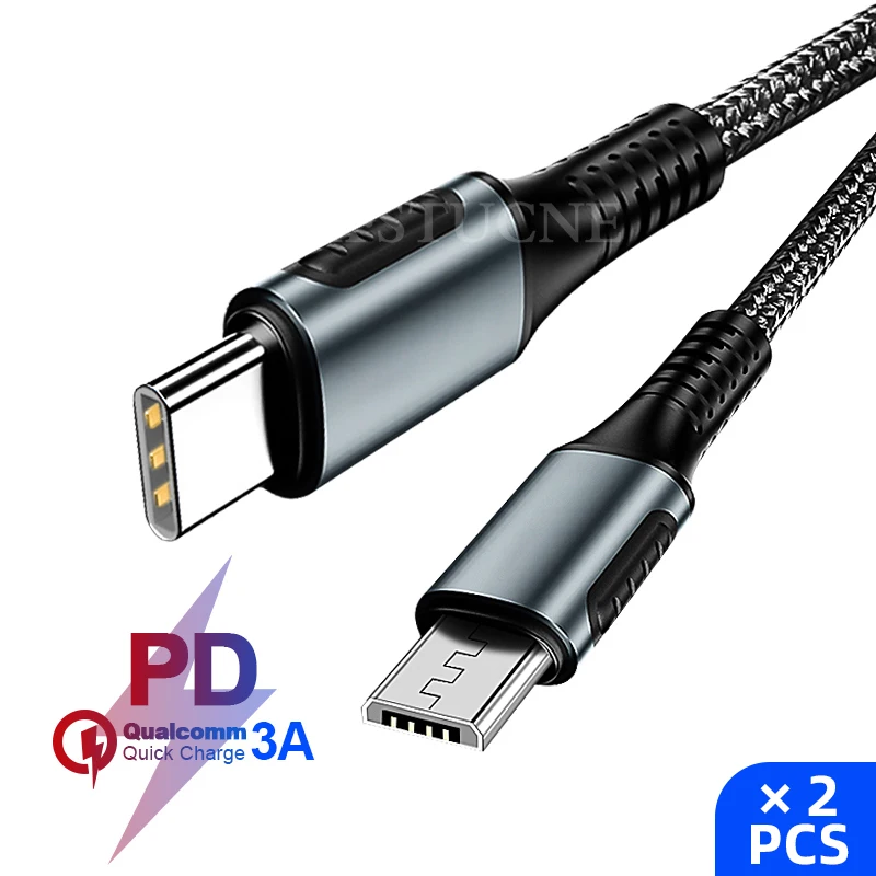 Мульти USB PD зарядное устройство Быстрая зарядка 3,0 быстрое зарядное устройство для телефона для iPhone 11 3,0 PD зарядное устройство для samsung Note 10 Redmi Note 8 Pro - Тип штекера: PD-Micro-2Pcs