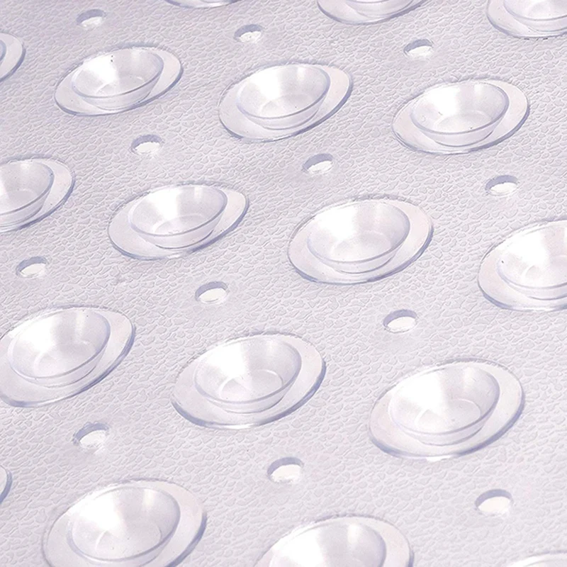 

2-Pack Clear Square Shower, Bathtub, Bath and Tub Mat (21X21), Machine Washable, Square Bathroom Mats with Drain Holes, Suction