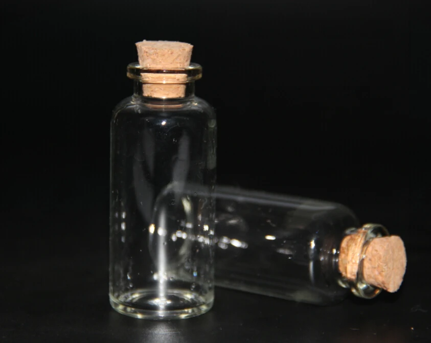 5PCS 28*65mm 25ml Glass Bottle Wish Sample Vials Storage Jars Container With Cork Food Wedding Holiday Decor | Дом и сад