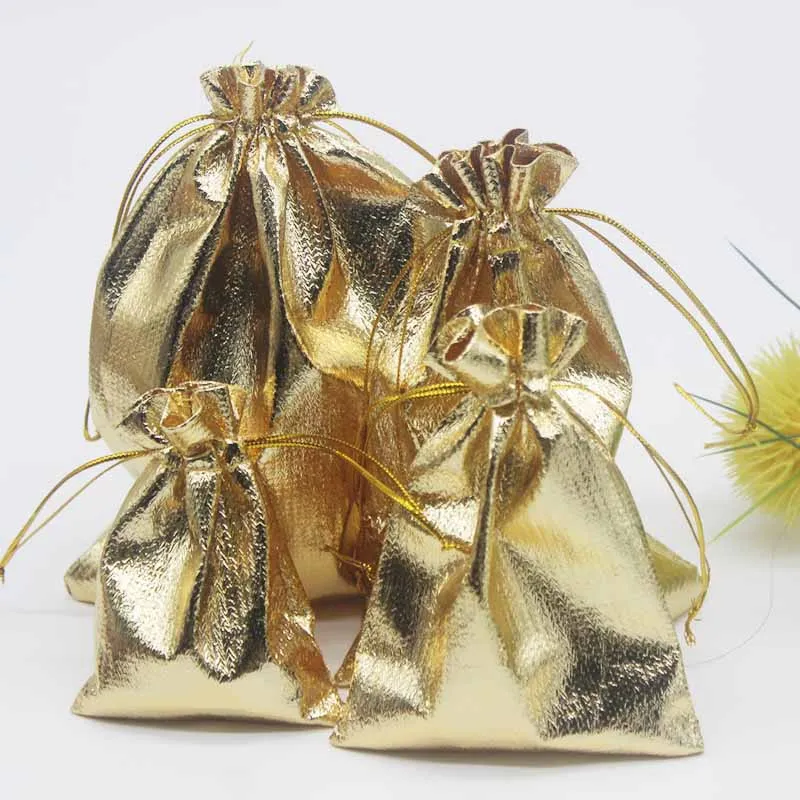 gold organza bolsas