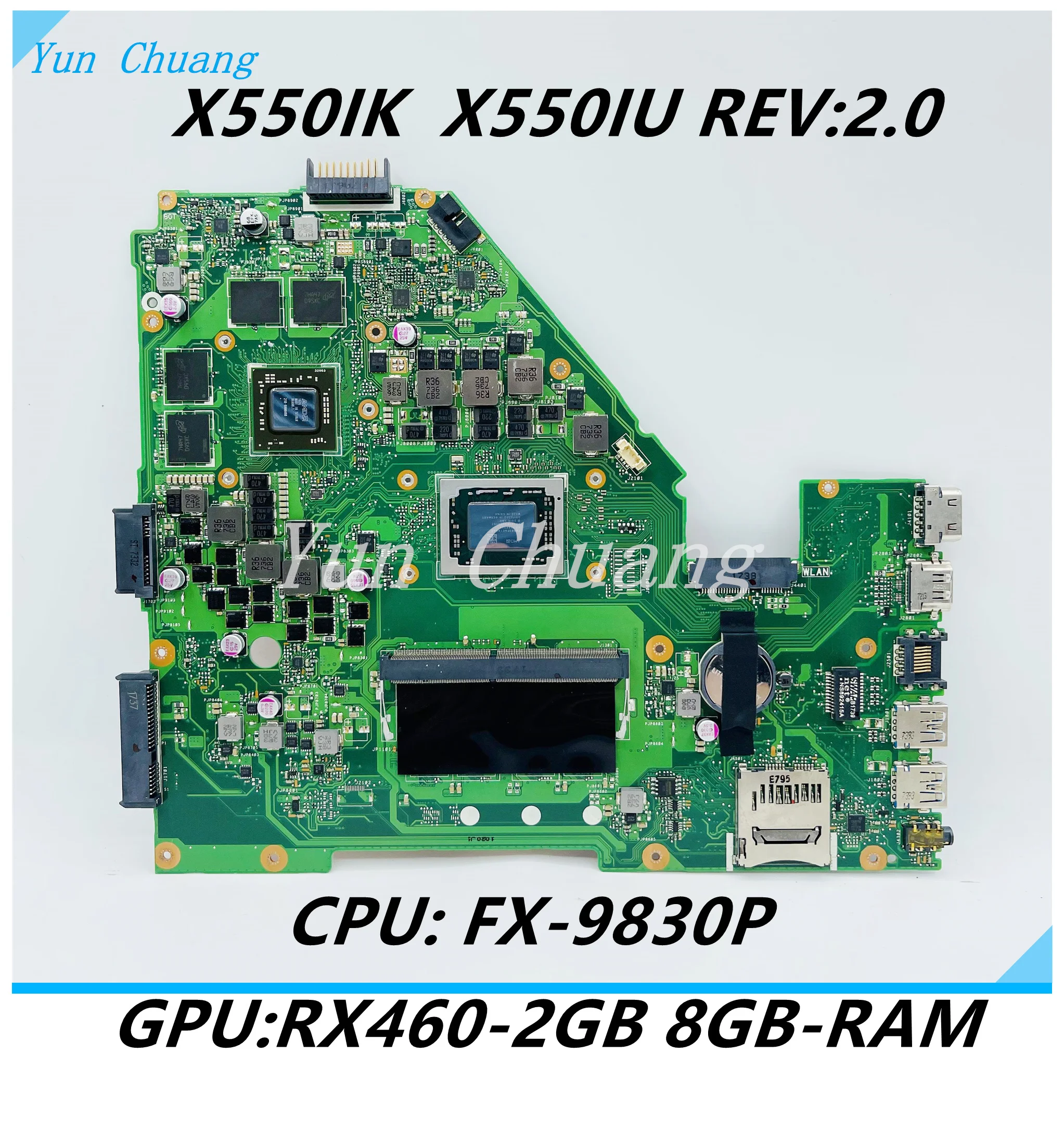 Материнская плата X550IU для ASUS X550IK X550I VX50IU материнская ноутбука со стандартным