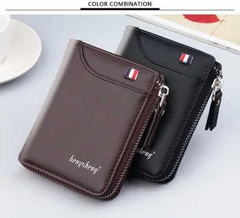 

New Men's Leather Short Wallet Fashion Luxury Brand Coin Purse Driver's License Bag Purse For Men card Mini Wallet