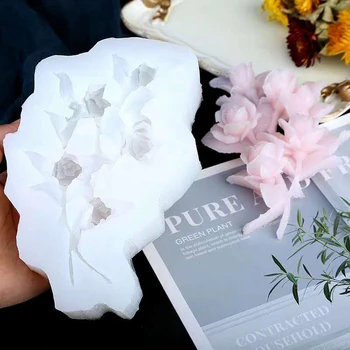 

Rose Epoxy Resin Molds Handmade Crafts Dried Flower Aromatherapy Jewelry Decorative Mould Resin Clay Pastry Baking Tools