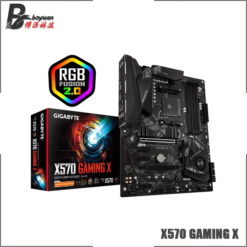 Игровой процессор Gigabyte GA X570 ATX AMD X570/M.2/DDR4/Двухканальный/SSD/128 ГБ/USB3.2/статус 3