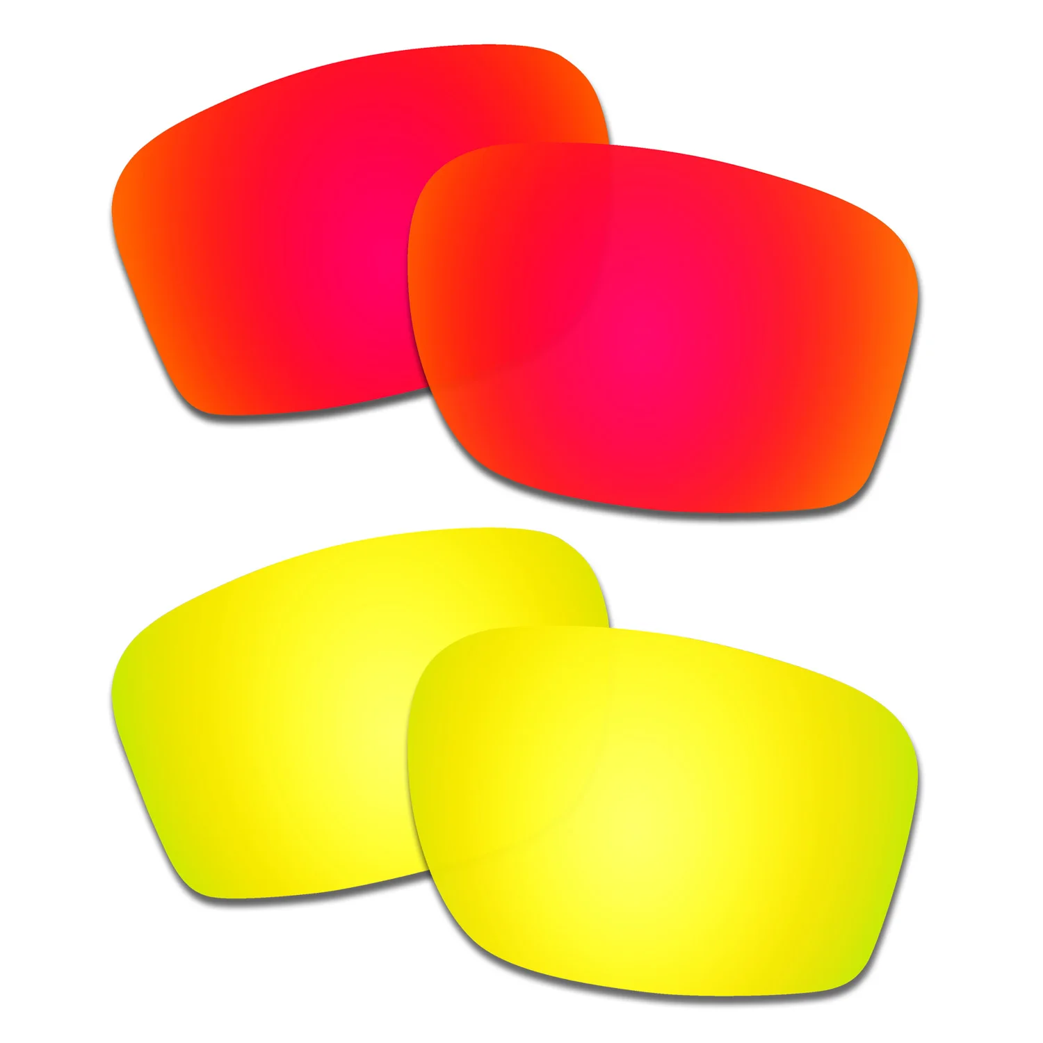 

HKUCO Polarized Replacement Lenses For Chainlink OO9247 Sunglasses Red/Gold 2 Pairs