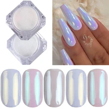 1 Box Pearl Nail Glitter Powder Shimmer Effect Chrome Pigment for UV Gel Polish Shimmer Dip Mirror Dust DIY Nail Decoration