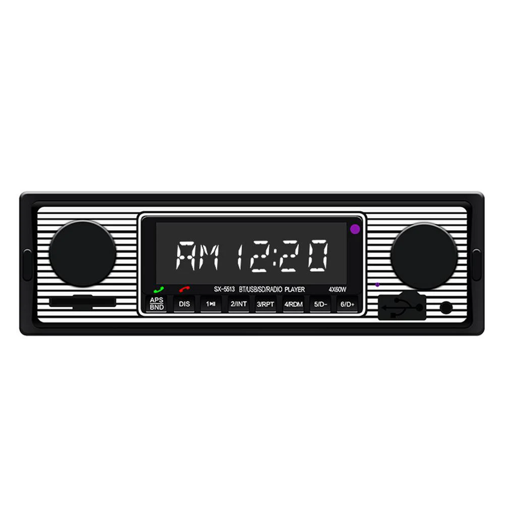 Car Radio Bluetooth Vintage Radio Wireless Mp3 Multimedia Player Aux Usb Fm 12V Classic Stereo Audio Player