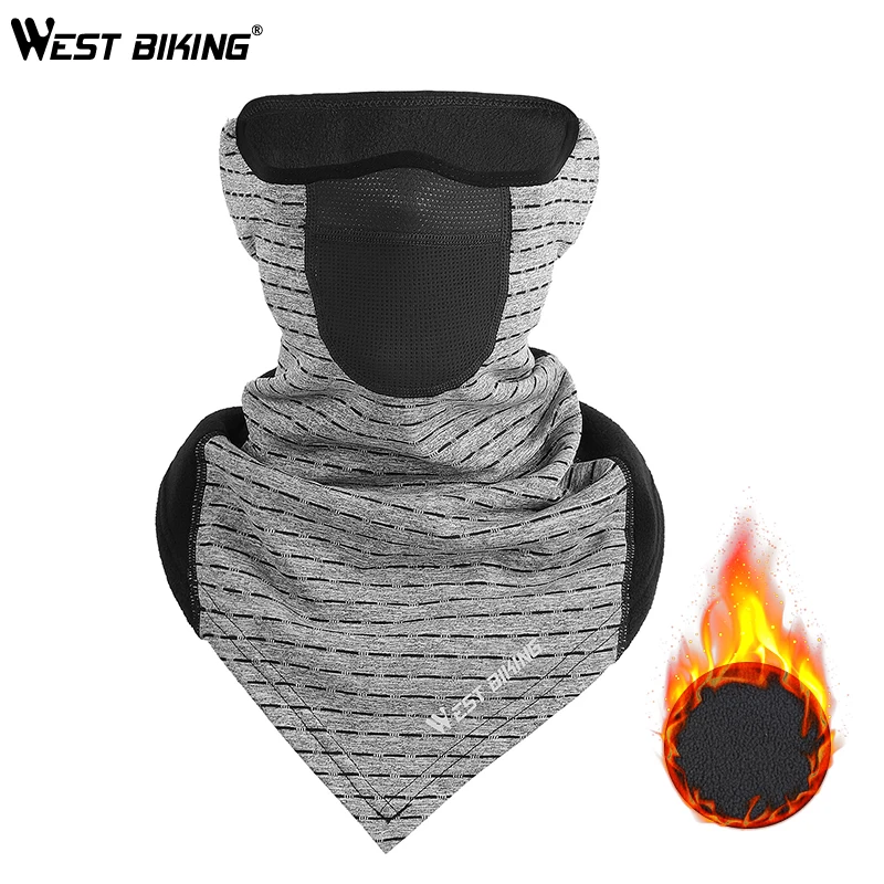 Зимняя велосипедная маска WEST BIKING теплая флисовая на лицо для велосипеда лыжного