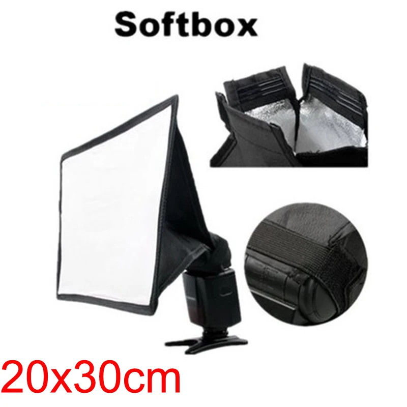 15x17 20x30 коробка вспышка Softbox диффузор измерения 15x17 см, 20x30 см - Цвет: 20x30