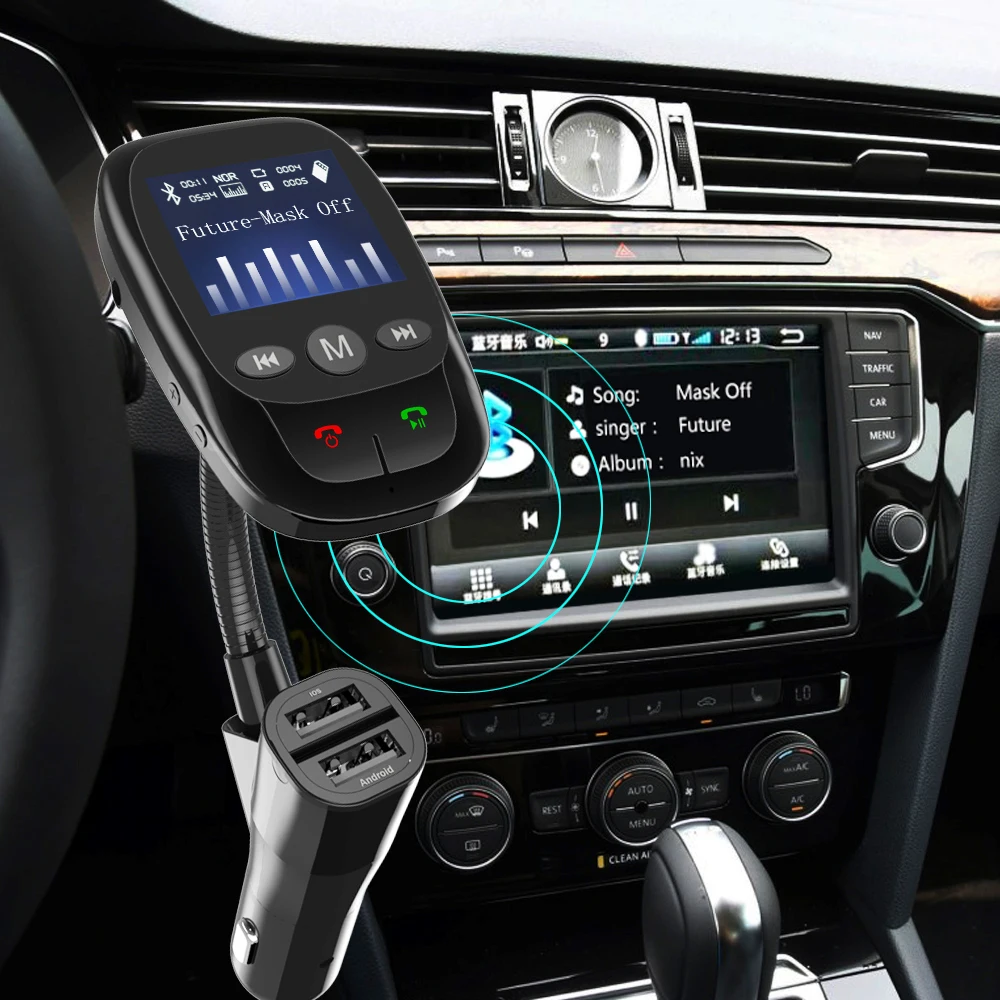 Автомобильный Fm передатчик Bluetooth беспроводной автомобильный радиоприемник AUX