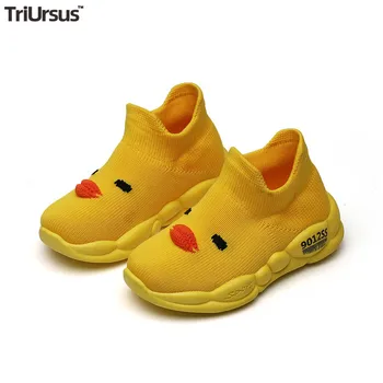 

Fly Knit Sock Shoes Kids Sneaker 2020 Spring Cute Cartoon Children Casual Shoes Girls Sneaker For Running Boys Sports Shoes