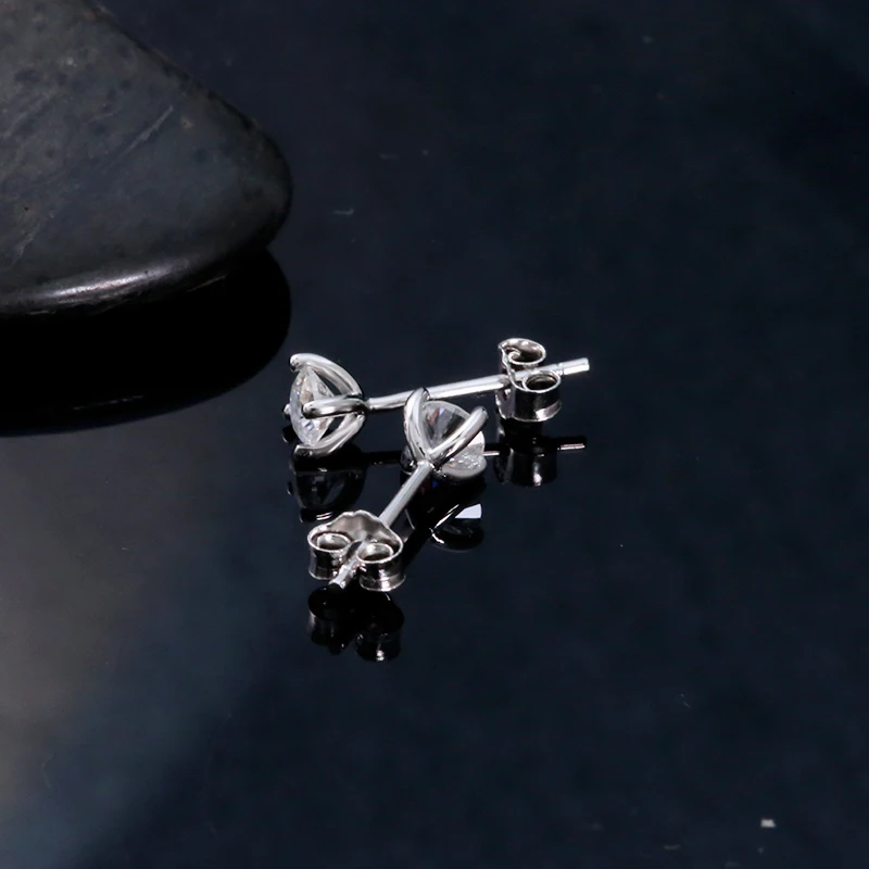 Серьги AEAW из стерлингового серебра 925 пробы с белым муассанитом для помолвки