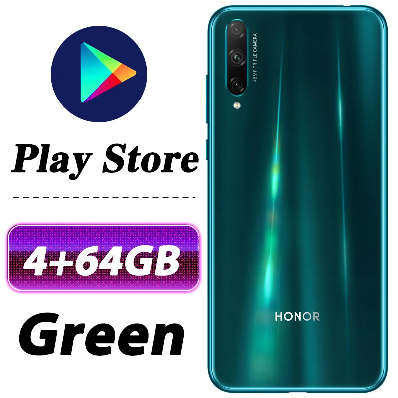 4G 64G Green HONOR 20 lite мобильный телефон 6,3 дюймов в экран Восьмиядерный Быстрая зарядка Android 9,0 Google play - Цвет: 4G 64G Green