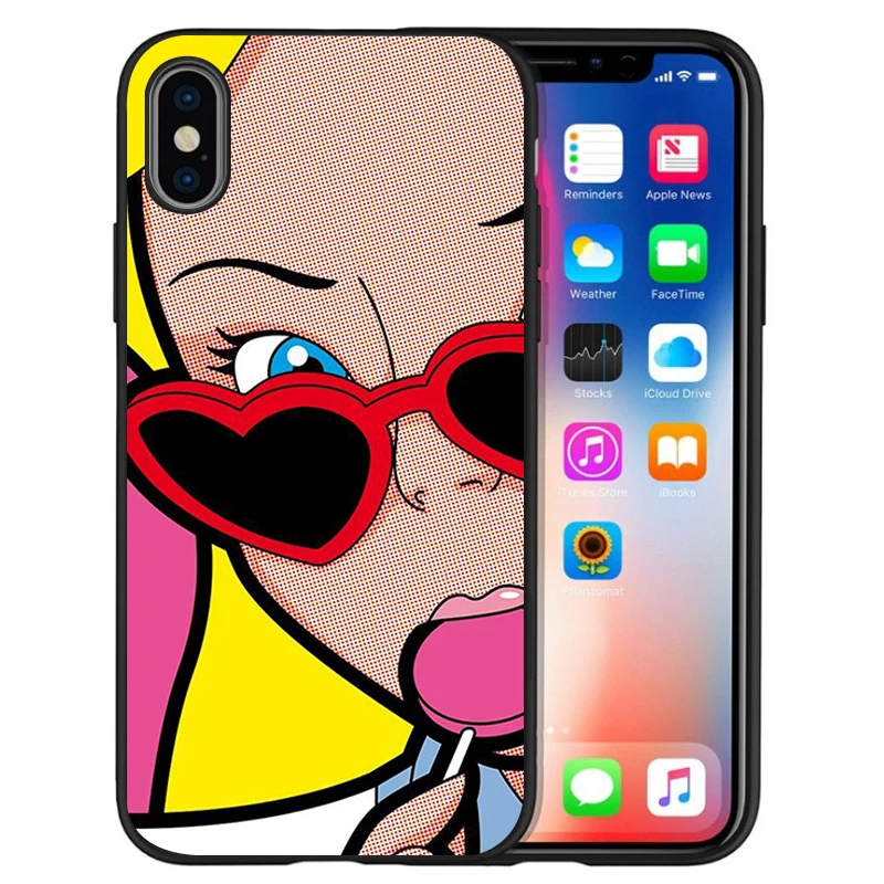 Pop art comic Черный силиконовый чехол для телефона iPhone 12 XR XS Max 5 5S SE 2020 6 6S PLUS 7 8 X 11Pro