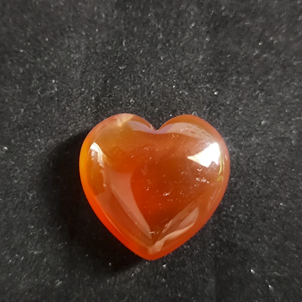 25*25mm Natural red agate Stone Non-Porous Heart Shape Yoga Healing Decoration Natural Stone Jewelry Accessories