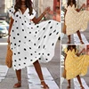 Bohemian Summer Womens Sundress ZANZEA Fashion V Neck Midi Vestidos Female Solid Ruffle Dresses Asymmetrical Robe Plus Size ► Photo 2/6