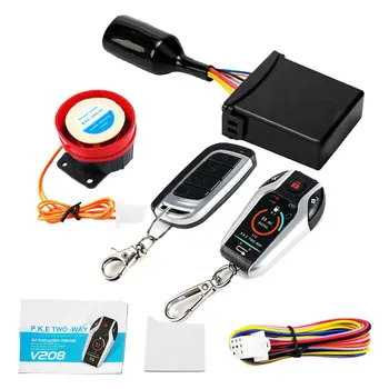 

Alarm System Two-way with Engine Start Remote Control Universal Motorcycle Alarm System Anti-theft Security