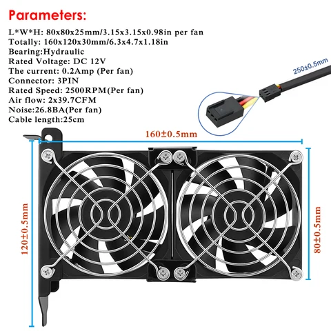 Universal VGA Cooler 80MM 90MM Ultra Quiet Desktop Computer Chassis PCI Graphics Card Double Fan&Triple Fan Radiator