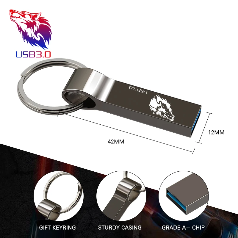 Pen Drive Metal Pendrive 3.0 32GB 128GB 16GB 8GB 4GB High Speed Usb Flash Drive 64gb Usb Memory Disk