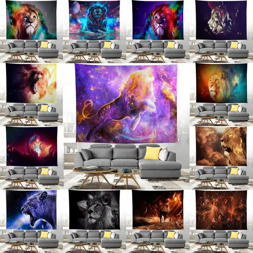 

ZEIMON Tiger Printed Tapestry Animal Cat Tapestry Wall Hanging Tapestries Bedroom Polyester Home Decor Wall Rug Couch Blanket