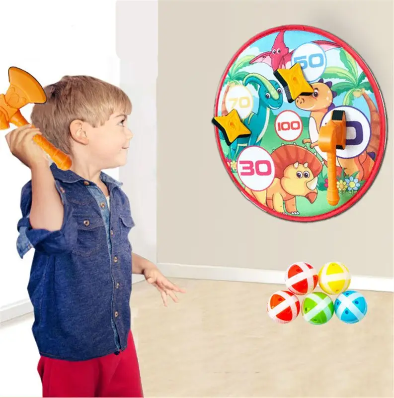 Cartoon Sports Toys Fabrics Dart Board Set Kid Ball Game For Children
