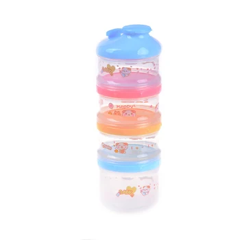 

1PC 4 Layers PP Baby Milk Powder Container Portable Formula Food Storage Cartoon Makeup Box