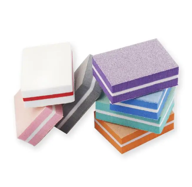 10 Pezzi Color Nail Block Nail Art File Buffer Uv Gel Polish Pedicure Callo Rimuovere Stand Spugna Strumenti Per Manicure