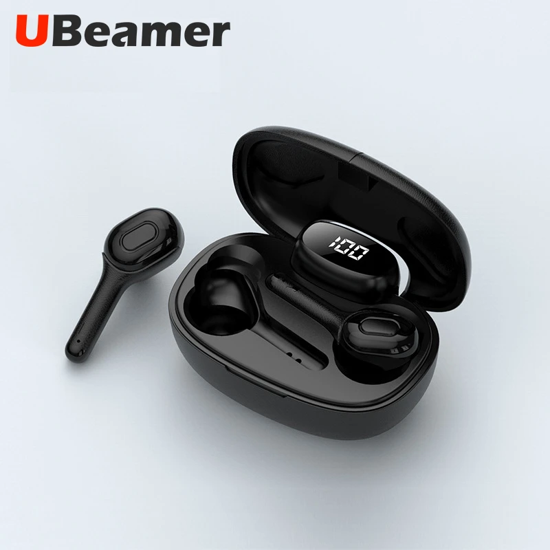 Ubeamer T9S Bluetooth гарнитура беспроводная водонепроницаемая Мини-Спортивная цифровой дисплей мощность большая емкость зарядка 6D шумоподавление
