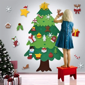 

DIY Felt Christmas Tree Decoration Hook and Loop 3D Three-dimensional Christmas Tree Children YU-Home