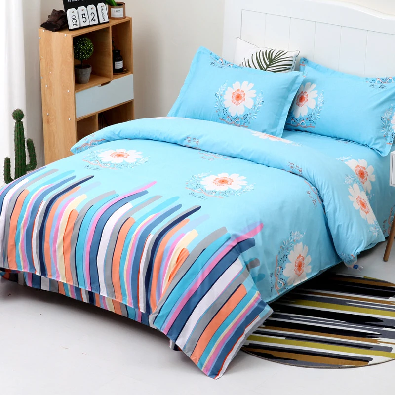 

Best Selling Four-Piece Home Textile Bed Polyester Quilt Cover Set Fashion Duvet Cover Series Printing Smooth Surface Process