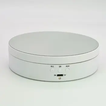 

3 Speeds Electric Rotating Display Stand Mirror 360 Degree Turntable Jewelry Holder Battery for Photography Video Shooting Props