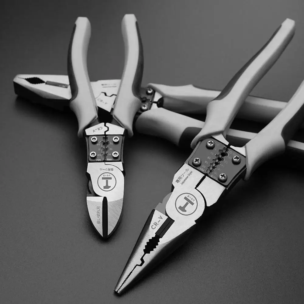 

6''-8.5'' Multifunction Wire Stripper Cutter Long Nose Pliers Electrician Clamp