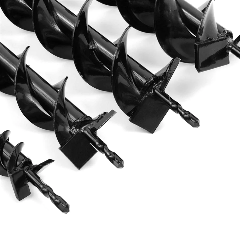 

4pc 40/60/80/100mm Earth Drill Dual Blade Auger Drill Bit Fence Borer Steel Electric Drill Bit for Earth Petrol Post Hole Digger