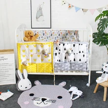 Высокое качество новая детская кроватка кровать висячая сумка для хранения, кроватка Органайзер игрушка подгузник карман для кроватки постельные принадлежности набор 54*59 см