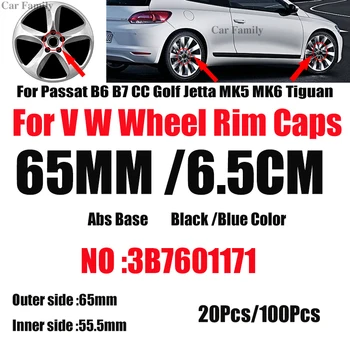 

Free Shipping 20PCS 100PCS Black/Blue 65MM 6.5CM Car Emblem Wheel Center Cap 3B7601171 Plastic for Passat B6 B7 CC Golf MK5 MK6