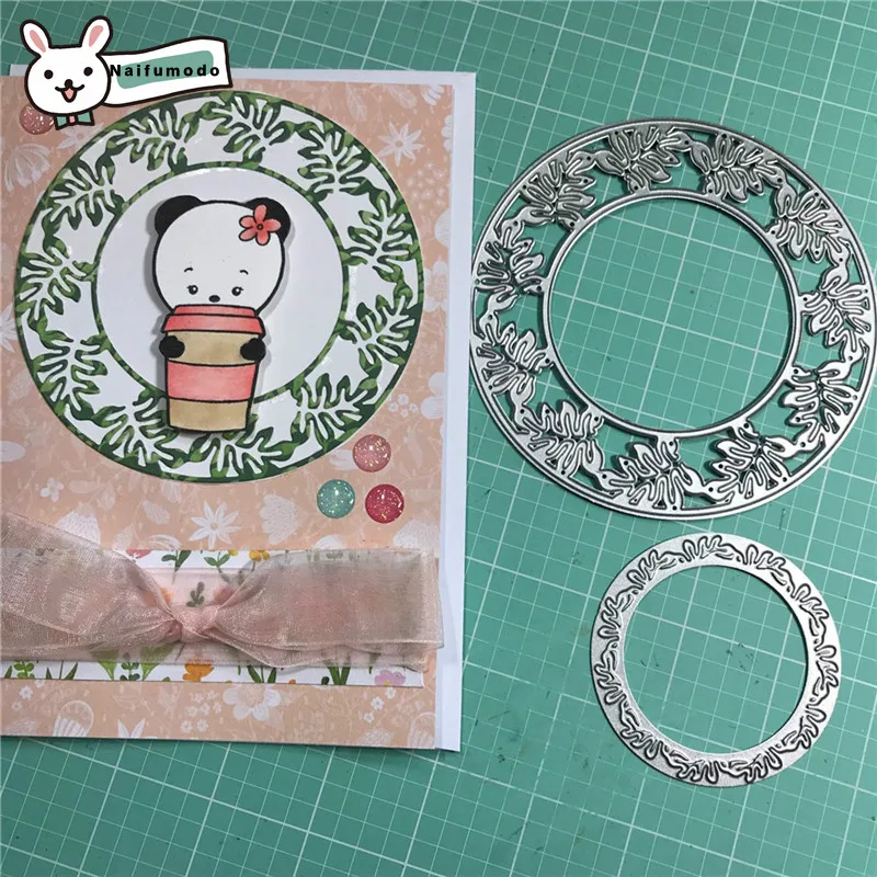 

Naifumodo Cutting Dies Metal Dies Leaf Circle Die Scrapbooking Album Card Making Embossing Stencil Decor Diecuts