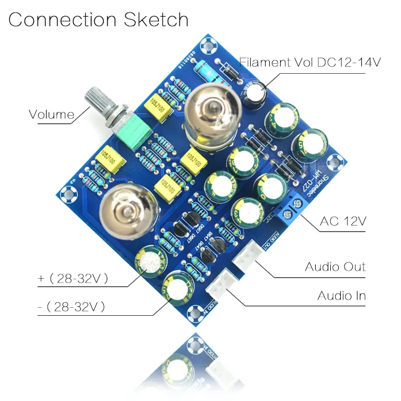 HIFI вакуумный прибор, предусилитель доска электронный усилитель клапана Ac12V Diy Kit
