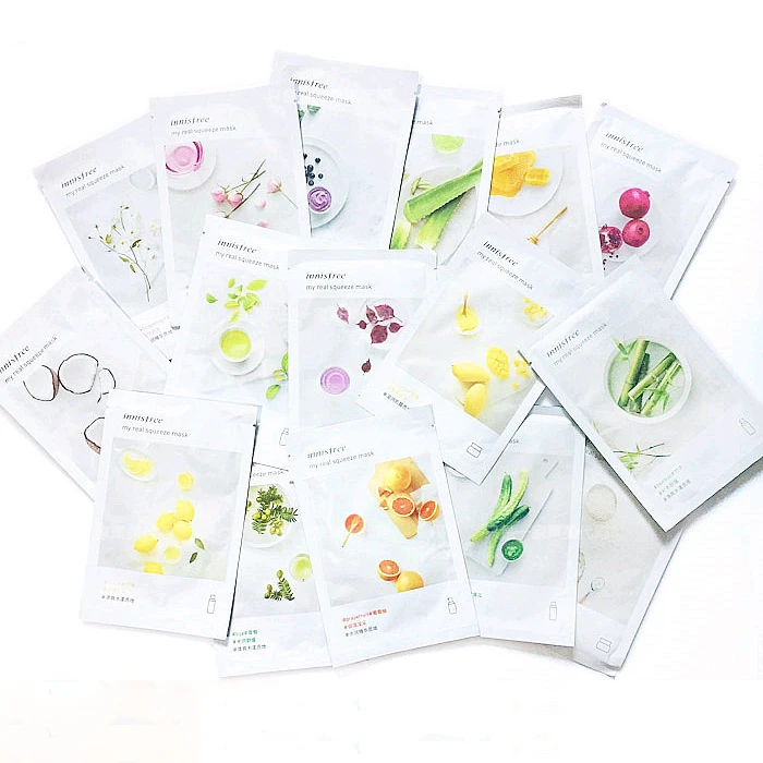 Innisfree это настоящая сжимаемая маска листа Корейская увлажняющая для лица