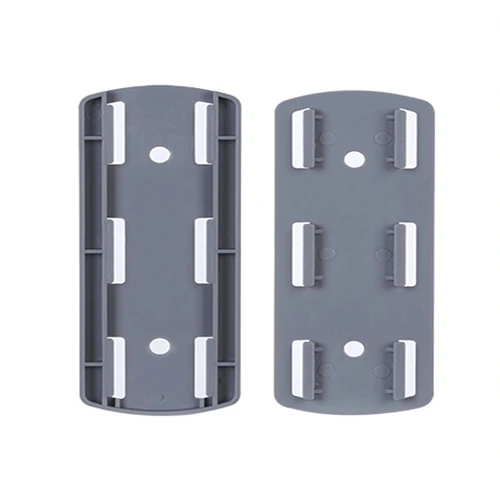 Светло-серый 1Set Socket Holder Wall Sticker Strong Wall-Mounted Punch Free Patch Panel Socket Paste Household Office Cable Accessories - Цвет: Светло-серый