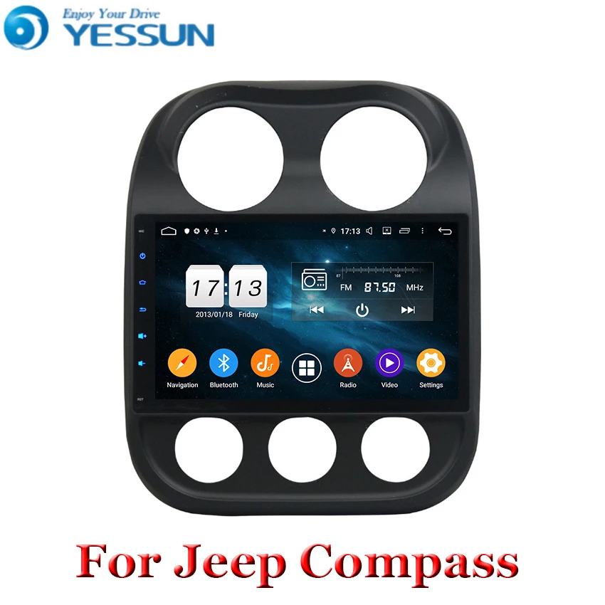 Sale Android 9 Car DVD Player GPS Navigation Multimedia For Jeep Compass Patriot Radio 2009-2016 car stereo wifi DSP 2