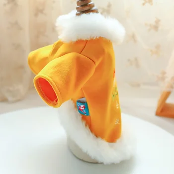 

Winter Pet Coat Dog Christmas Clothes Adorable Santa Claus Pattern Pet Outfit