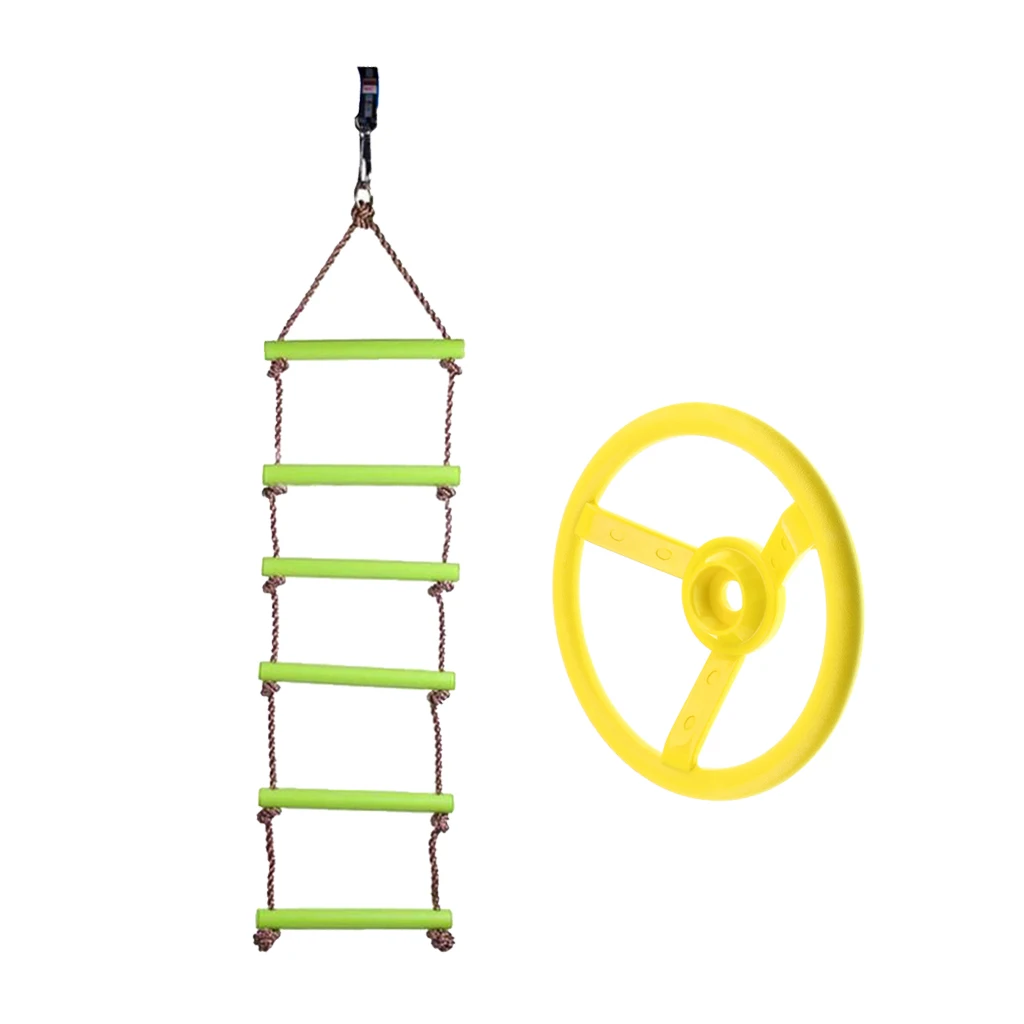 200 см длина 6 Rungs веревка лестница для скалолазания и 30 см диаметр игрушечное рулевое колесо рама для скалолазания вмещает игровую площадка для парка тренажерного зала игрушка
