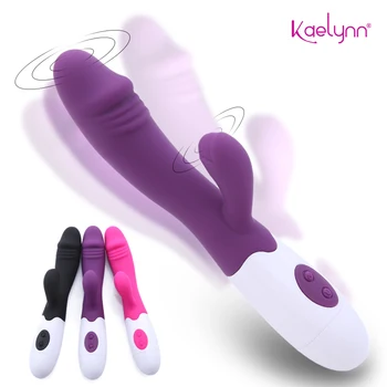 G spot Dildo Rabbit Vibrator, Dildo vibrator Dual Vibration Waterproof Female Vagina Clitoris Sex toy for Women Adult Sex Toys 2
