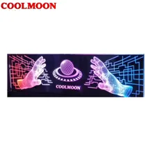 Coolyue – panneau latéral lumineux RGB, compartiment d'alimentation, châssis, LED à couleurs changeantes, panneau lumineux